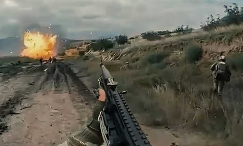 Azerbaijani Soldiers Assault Armenia Trenches in Nagorno-Karabakh  Captured On Helmet Cam