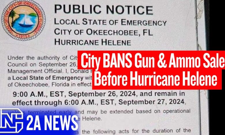 Wow, City In Florida Bans Gun & Ammo Sales Before Hurricane Helene