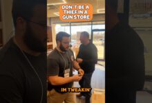 Don’t be a thief in a gun store.