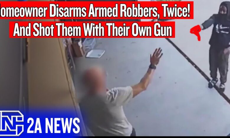Homeowner Disarms Armed Robbers, Twice! And Shot Them With Their Own Gun