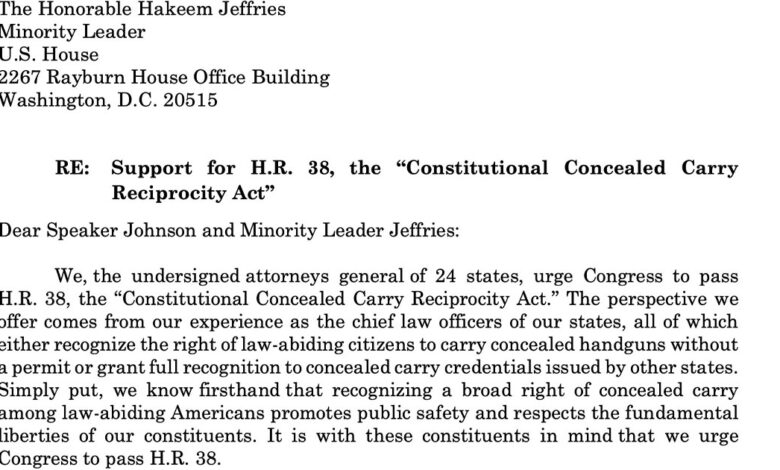 24 Attorneys General Unite and Demand Congress Pass National Concealed Carry Law 24 Attorneys General Unite and Demand Congress Pass National Concealed Carry Law