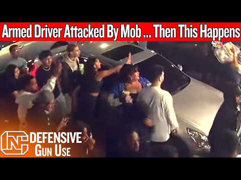Armed Driver Gets Jumped By A Mob, Fires One Shot… Then This Happens Armed Driver Gets Jumped By A Mob, Fires One Shot… Then This Happens